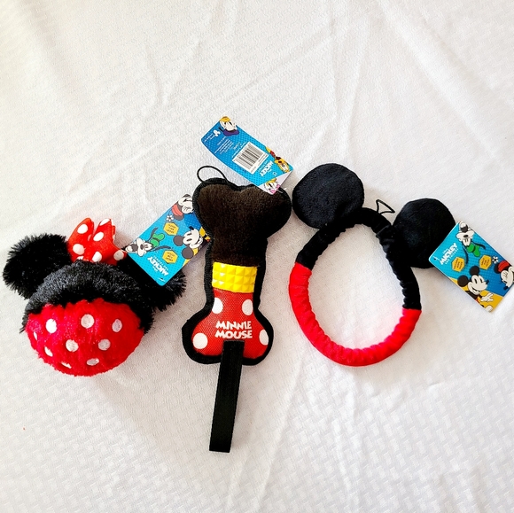 ๐50% OFF - NWTโผ๏ธ Set of 3 Different Minnie Mouse Dog Toys - Picture 10 of 13